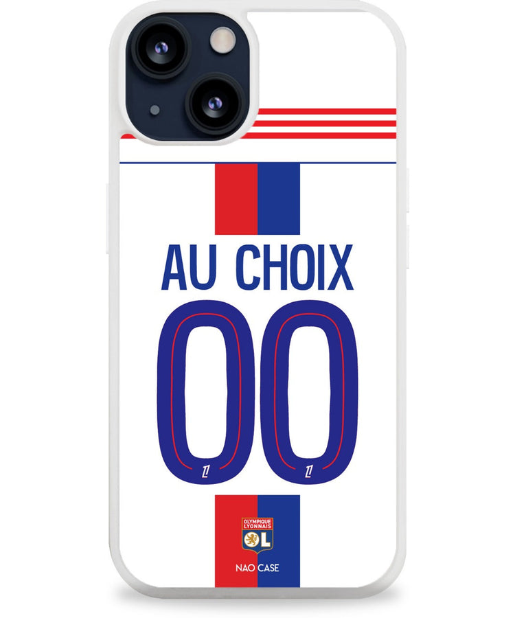 Coque football OL DOMICILE 2025/26 personnalisée nom numéro – 2ème coque -50% – iPhone Samsung Xiaomi Redmi