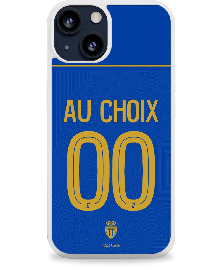 Coque football AS MONACO EXTERIEUR 2025/26 personnalisée nom numéro – 2ème coque -50% – iPhone Samsung Xiaomi Redmi