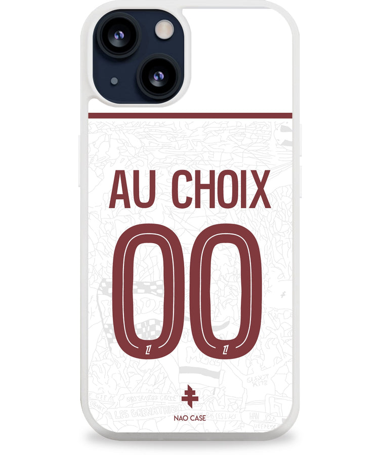 Coque football FC METZ EXTERIEUR 2025/26 personnalisée nom numéro – 2ème coque -50% – iPhone Samsung Xiaomi Redmi