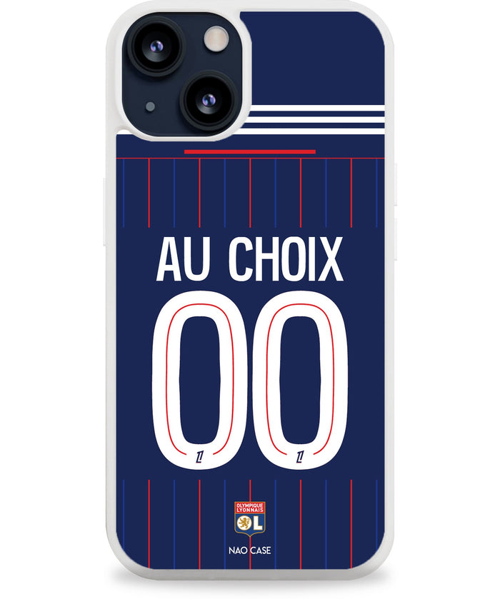 Coque football OL EXTERIEUR 2025/26 personnalisée nom numéro – 2ème coque -50% – iPhone Samsung Xiaomi Redmi