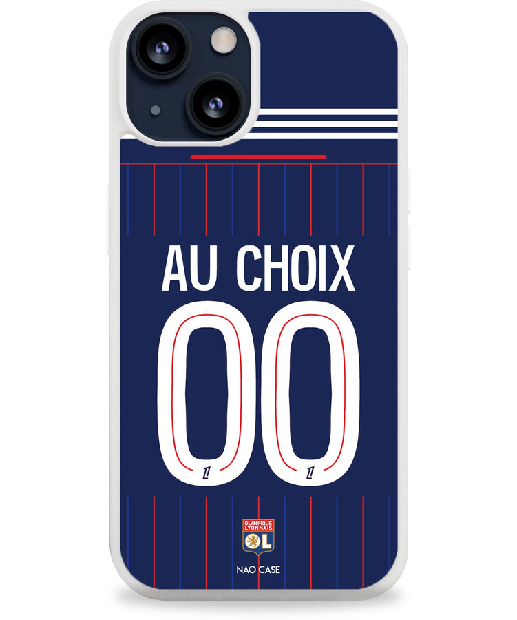Coque football OL EXTERIEUR 2025/26 personnalisée nom numéro – 2ème coque -50% – iPhone Samsung Xiaomi Redmi