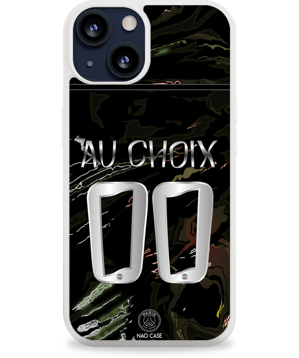 Coque football PSG JORDAN NIGHT 2025/26 personnalisée nom numéro – 2ème coque -50% – iPhone Samsung Xiaomi Redmi