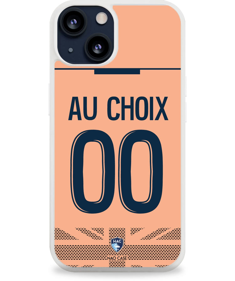 Coque football LE HAVRE EXTERIEUR 2025/26 personnalisée nom numéro – 2ème coque -50% – iPhone Samsung Xiaomi Redmi
